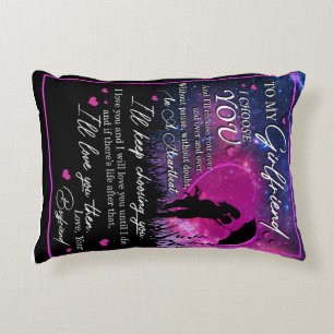 Personalised To My Gorgeous Girlfriend From Boyfri Decorative Cushion
