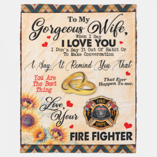 Personalised To My Gorgeous Wife Sunflower Blanket