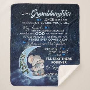 Personalised To My Granddaughter Sherpa Blanket