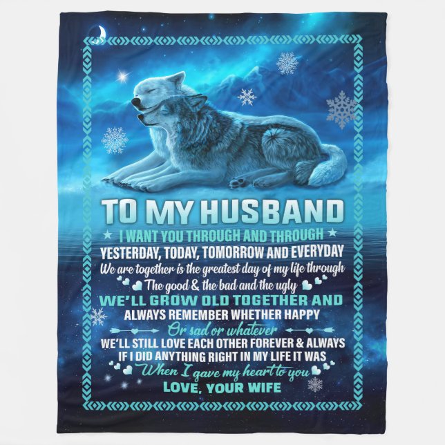 Personalised to My Husband Blanket from Wife (Front)