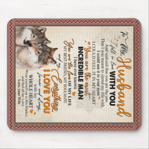 Personalised To My Husband From Wife Poster, Mouse Pad