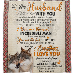 Personalised To My Husband From Wife Poster, Shower Curtain