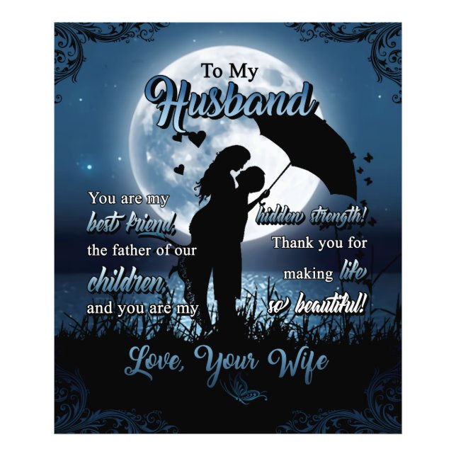 Personalised To My Husband | Husband Birthday Gift Photo Print (Front)