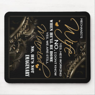 Personalised To My Mechanic's Wife, Married Blanke Mouse Pad