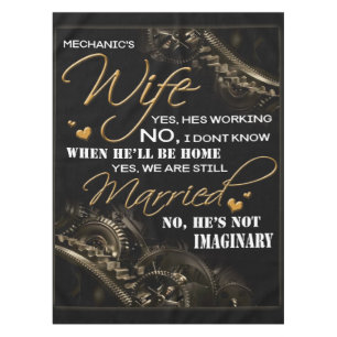 Personalised To My Mechanic's Wife, Married Blanke Tablecloth