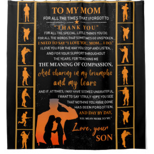 Personalised To My Mum From Son, Shower Curtain