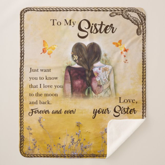 Personalised to My Sister Blanket (Front)