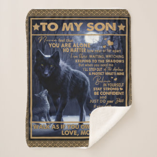 Personalised To My Son Birthday Gift, Sherpa Blanket