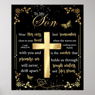 Personalised To My Son Blanket Poster