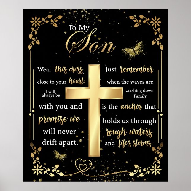 Personalised To My Son Blanket Poster (Front)