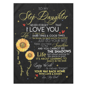 Personalised To My Step-Daughter Blanket Tablecloth