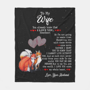 Personalised To My Wife Blanket