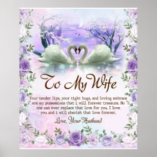 Personalised To My Wife Blanket Poster