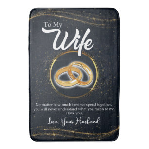Personalised To My Wife   Couple Valentine Gifts Bath Mat