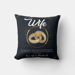 Personalised To My Wife   Couple Valentine Gifts Cushion