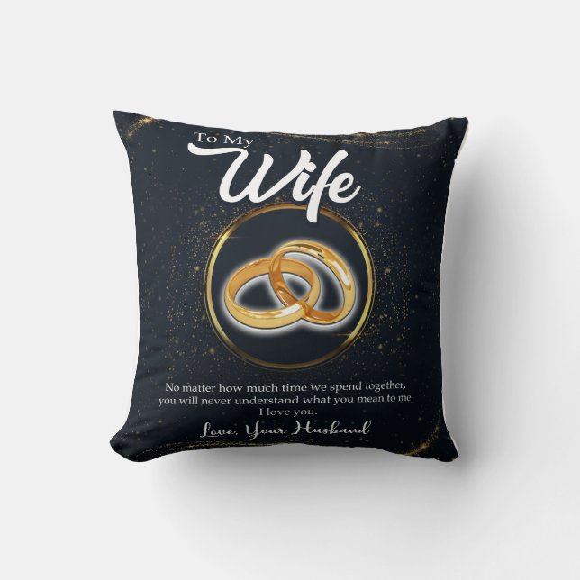 Personalised To My Wife | Couple Valentine Gifts Cushion (Front)