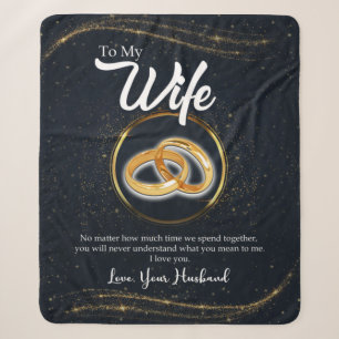 Personalised To My Wife Couple Valentine Gifts Sherpa Blanket