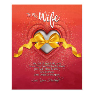 Personalised To My Wife   Idea Valentine Gifts Photo Print