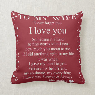 Personalised To My Wife Love From Husband Cushion