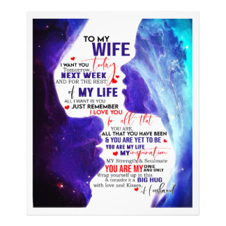 Personalised To My Wife Photo Print