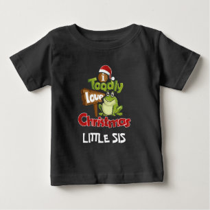 Personalised Toadly Love Christmas Matching Sister Baby T-Shirt