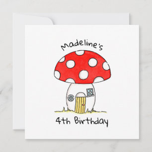 Personalised Toadstool Children's Invitation