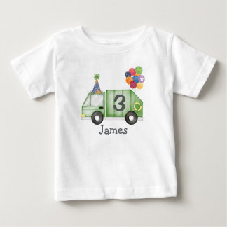 Personalised Toddler Garbage Truck Birthday Baby T-Shirt