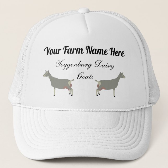 Personalised Toggenburg Dairy Goats Trucker Hat (Front)