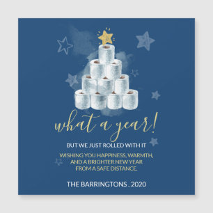 Personalised Toilet Paper Christmas Tree Blue