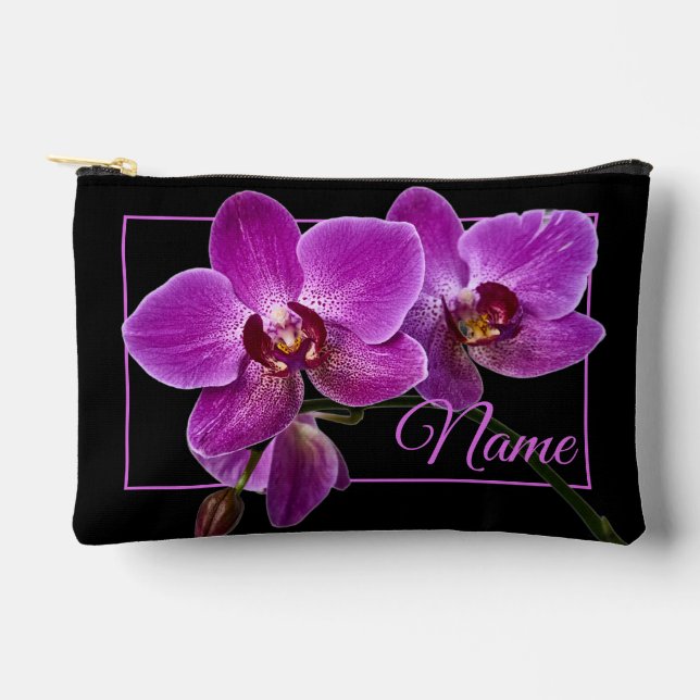 Personalised Toiletry Bag  - Pink Orchid (Front)