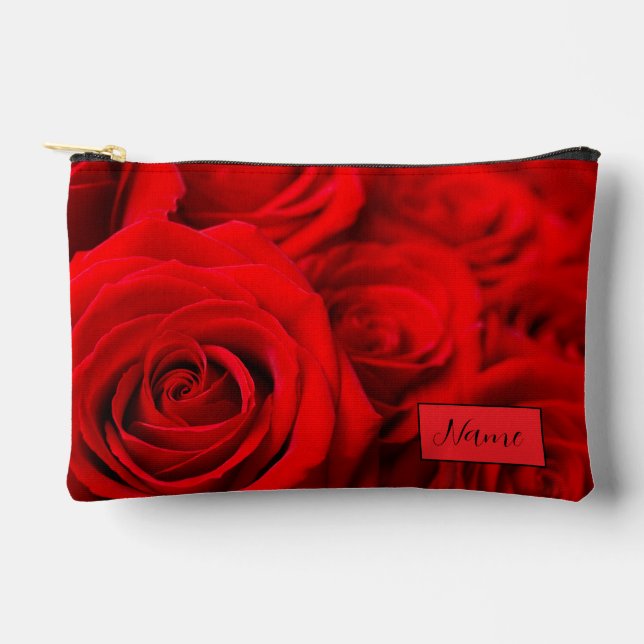 Personalised Toiletry Bag  - White Rose (Front)