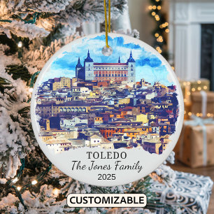 Personalised Toledo Ornament, Spain Ceramic Ornament