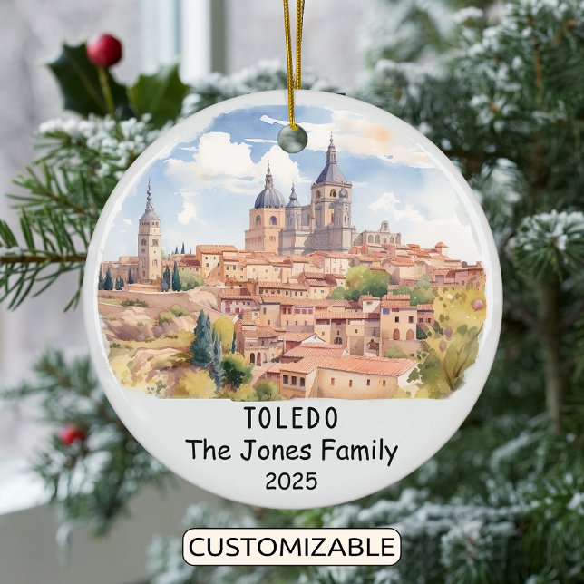 Personalised Toledo Ornament, Spain Ceramic Ornament (Creator Uploaded)