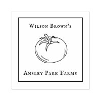 Personalised Tomato Farm Rubber Stamp