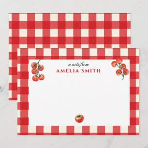 Personalised Tomato Italian theme Notecard