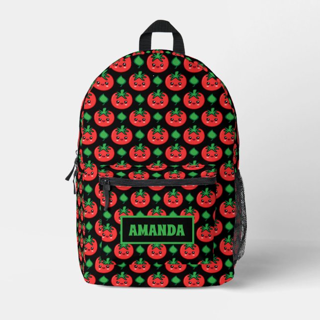 Personalised Tomato Printed Backpack (Front)