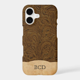 Personalised Tooled Leather Look Rustic Country