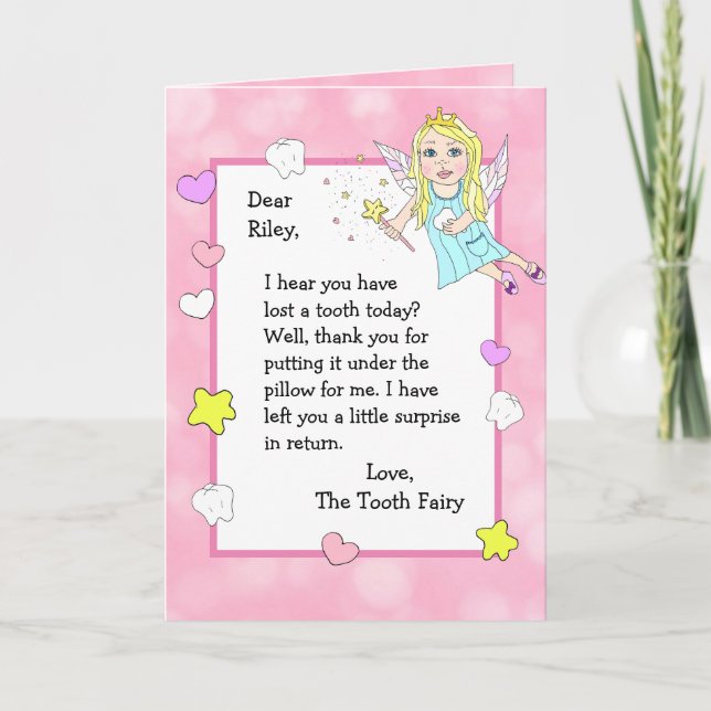 Personalised Tooth Fairy Card (Front)