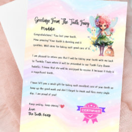 Personalised Tooth Fairy Letter – Magical Keepsake Invitation