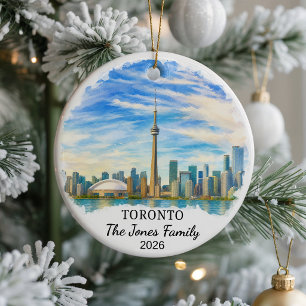 Personalised Toronto Ceramic Ornament, Custom Cana Ornament