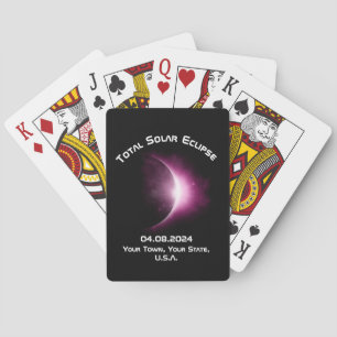 Personalised TOTAL SOLAR ECLIPSE 2024 Travel  Playing Cards