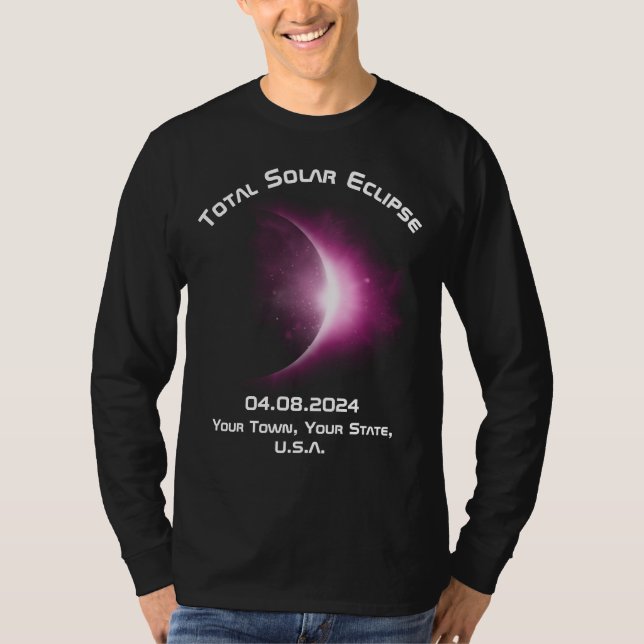 Personalised TOTAL SOLAR ECLIPSE Long Sleeve Shirt (Front)