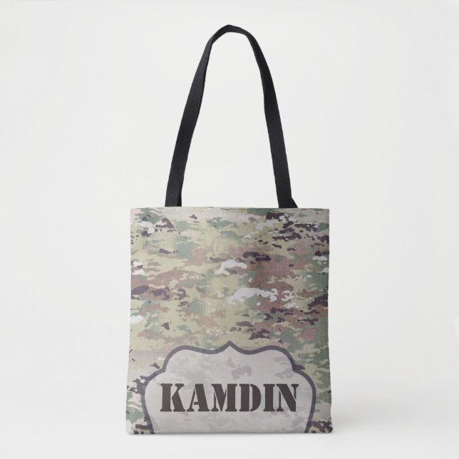 Personalised Tote Bag Army OCP Camo Uniform Camofl (Front)