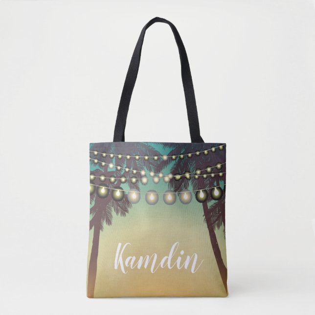 Personalised Tote Bag Beach Sunset (Front)