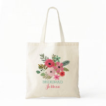 Personalised tote bag Floral boho tote
