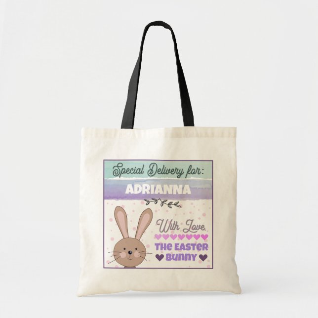 Personalised Tote Bag from Easter Bunny (Front)