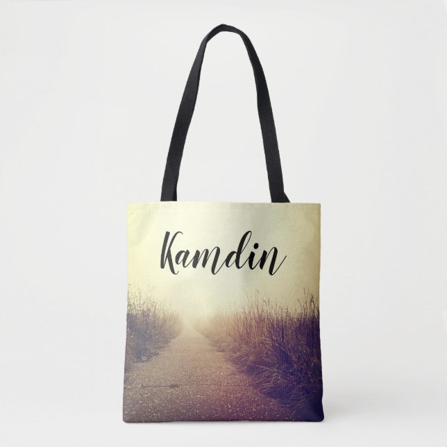 Personalised Tote Bag Sunrise Pathway Walkway Path (Front)
