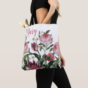 Personalised Tote Bags - Floral Pattern