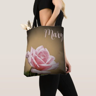 Personalised Tote Bags - Pink Rose
