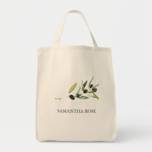 Personalised Tote Bags Rustic Olive Branch